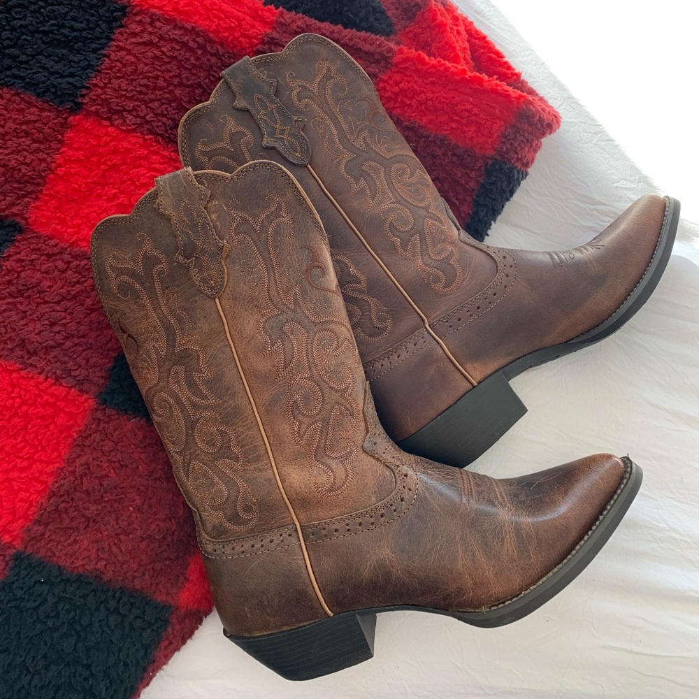 JUSTIN Womens Cowgirl Boots Size 9